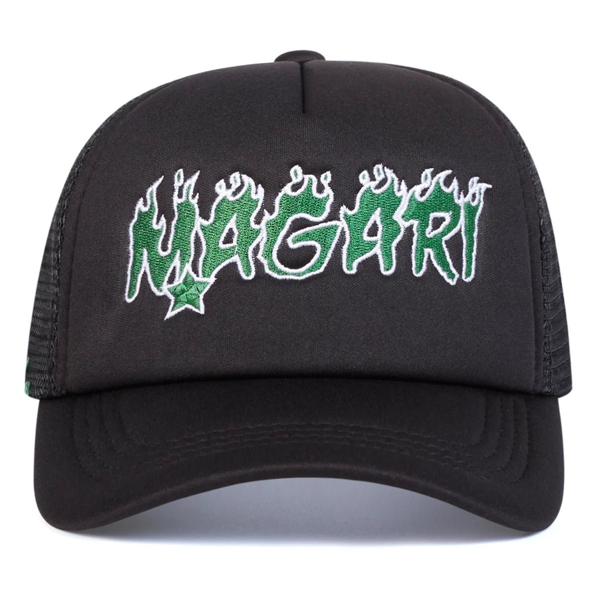 Unisex Magari Flame Embroidery Baseball Net Caps Spring Summer Outdoor Adjustable Casual Hats