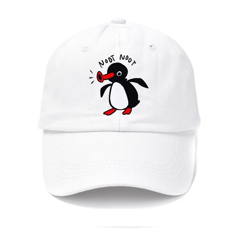 New Pingu Pinga Penguin TV Print Baseball Caps Unisex Washed Denim Noot Dad Cap Men Women 100% Cotton Visor Protection Snapback