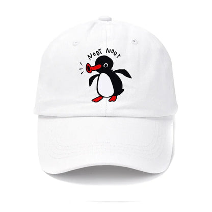 New Pingu Pinga Penguin TV Print Baseball Caps Unisex Washed Denim Noot Dad Cap Men Women 100% Cotton Visor Protection Snapback