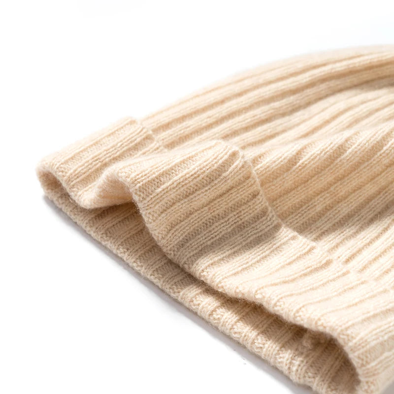 ZYCZCXX Regardless Of Gender 100%Pure Cashmere Hat High Quality Thick Men's Outdoor Sports Cowl Winter New Women's Warm Skullcap