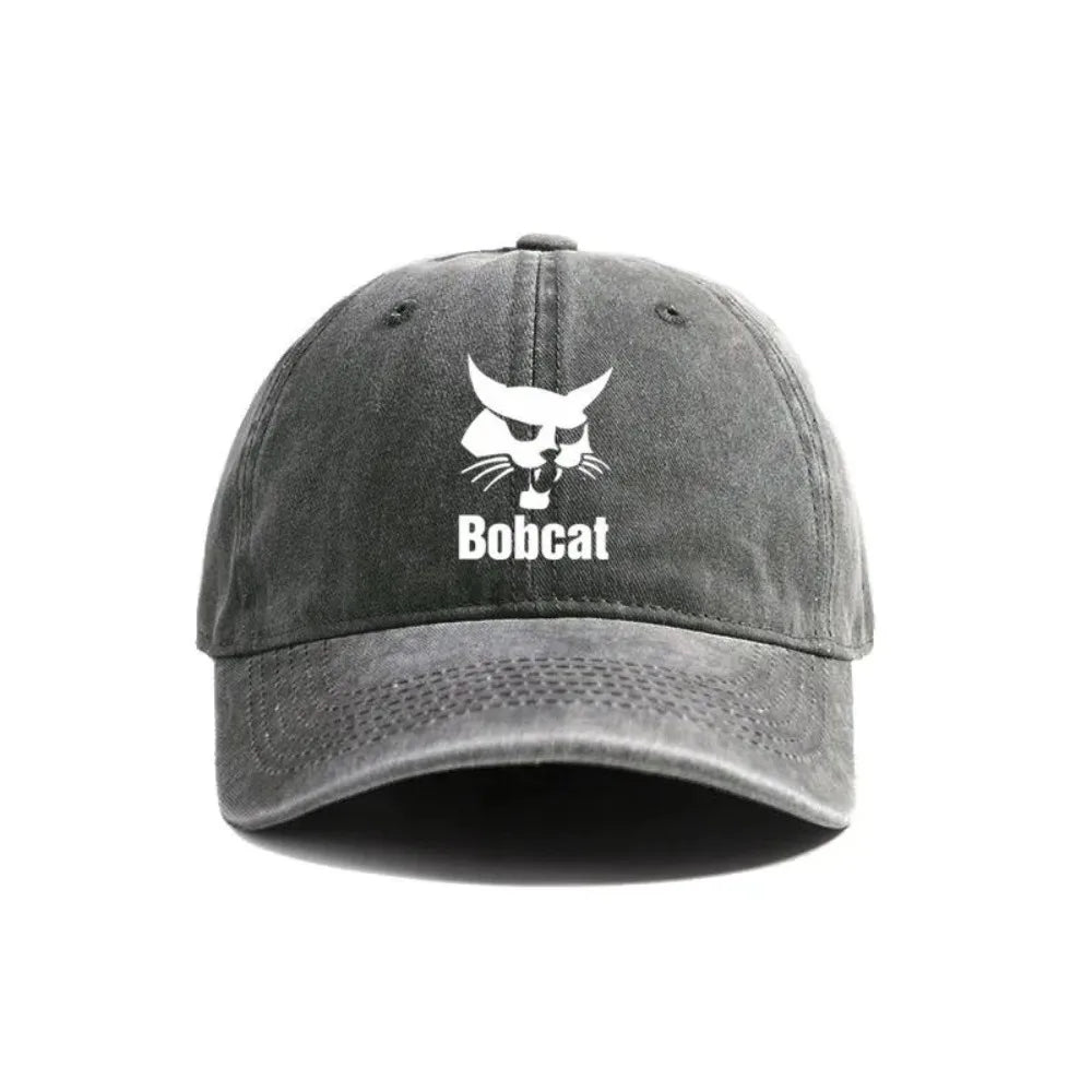 Bobcat Baseball Caps Distressed Hats Cap Men Women Retro Outdoor Summer Adjustable Heavy Equipment