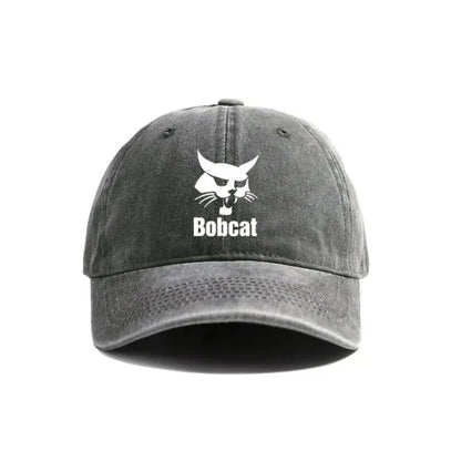 Bobcat Baseball Caps Distressed Hats Cap Men Women Retro Outdoor Summer Adjustable Heavy Equipment
