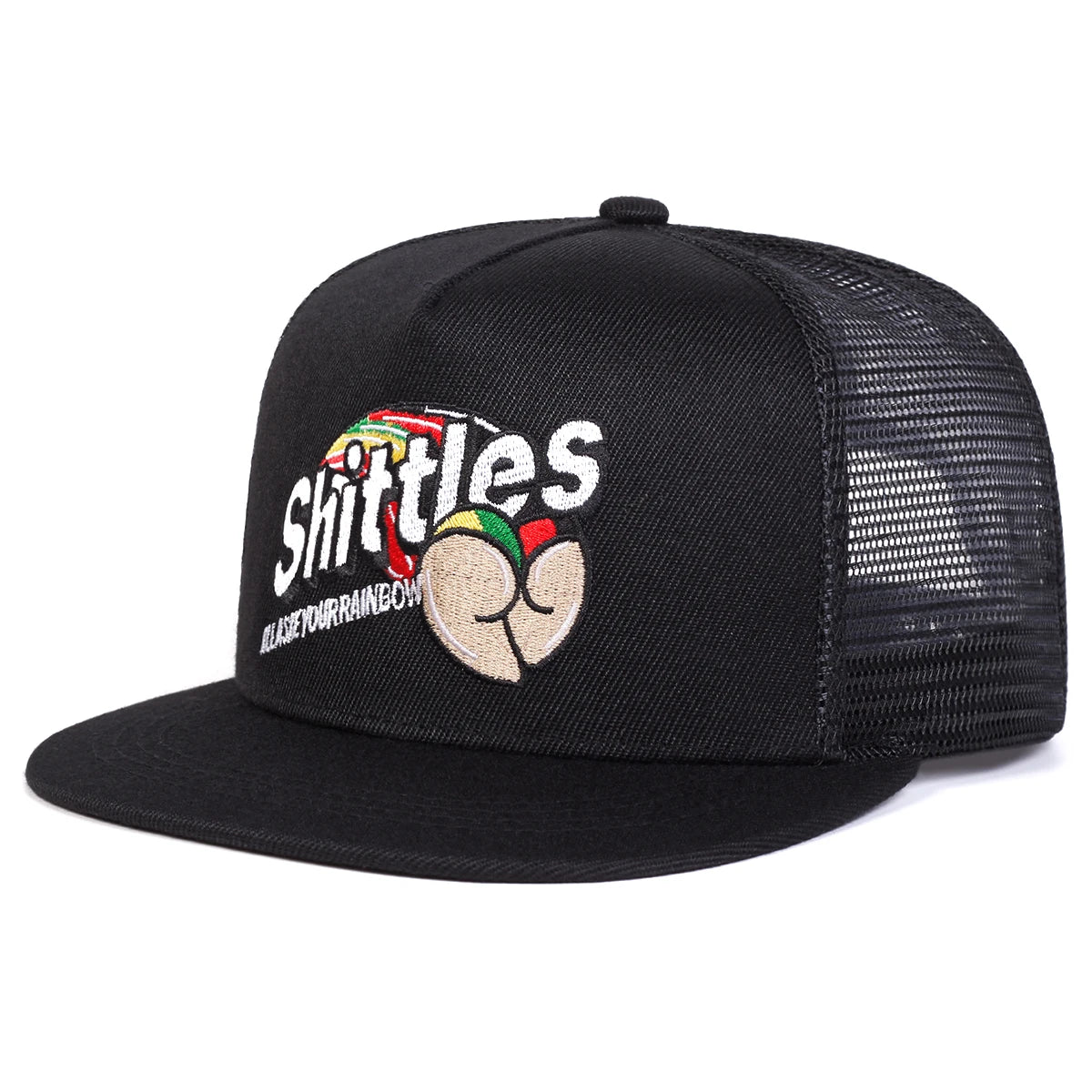Unisex Shittles Embroidery Hip-Hop Net Hats Spring Summer Outdoor Adjustable Casual Baseball Caps