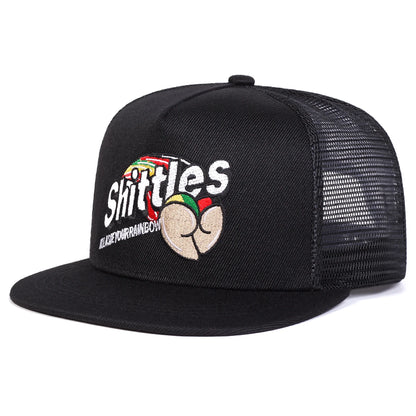 Unisex Shittles Embroidery Hip-Hop Net Hats Spring Summer Outdoor Adjustable Casual Baseball Caps
