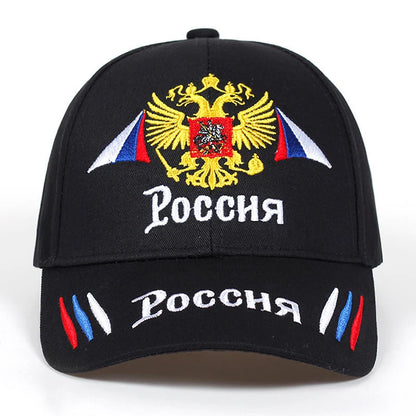 Russian Baseball Cap Cotton Snapback Caps Gold Double-Headed Eagle Embroidery Adjustable Hip Hop Hat