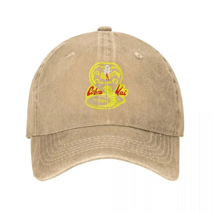 Hip Hop Baseball Cap Adjustable Hat Cobra Kai Karate Kid Spring Autumn Hats Snake Dojo Anime Denim