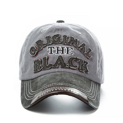 Wash Cotton Original Black Baseball Cap Snapback Hat Men Women Gorras Casual Casquette Embroidery