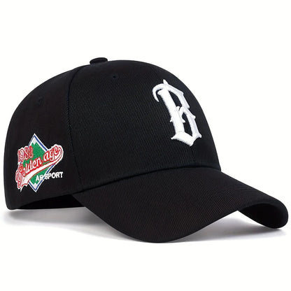 B Letter Embroidery Baseball Caps Cotton Snapback Hat Sports Hip Hop Trucker Hats Summer Outdoor Sun