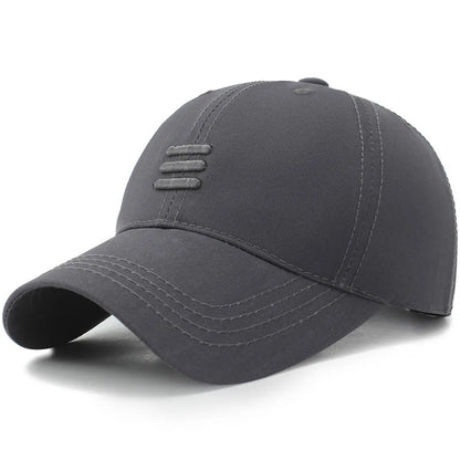 Three Horizontal Lines Embroidery Baseball Caps Spring and Autumn Outdoor Adjustable Casual Hats Sunscreen Hat