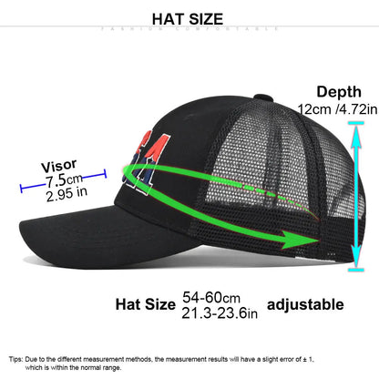 Summer Trendy American Mesh Baseball Cap Men Women Adjustable Retro Hip Hop Streetwear Sun
