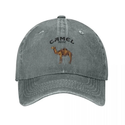 Camel Accessories Men Women Trucker Hat Animal Distressed Washed Caps Vintage Outdoor Running Golf
