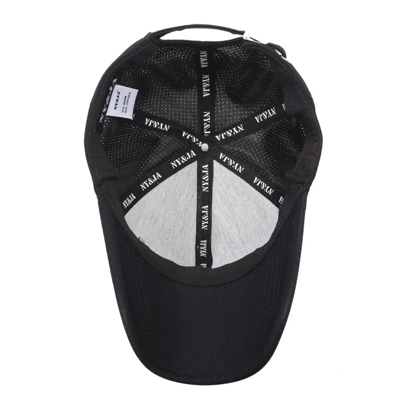 Summer Men S Black Breathable Cap Versatile Korean Version Baseball Outdoor Recreational Fishing Sun