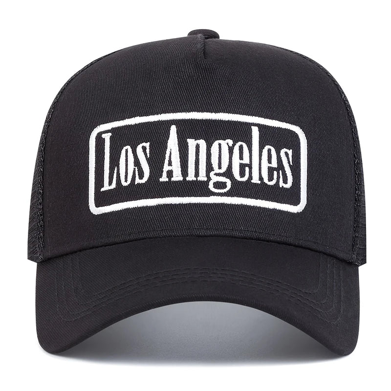 Unisex Los Angeles Print Baseball Net Caps Spring Summer Outdoor Adjustable Casual Hats Sunscreen
