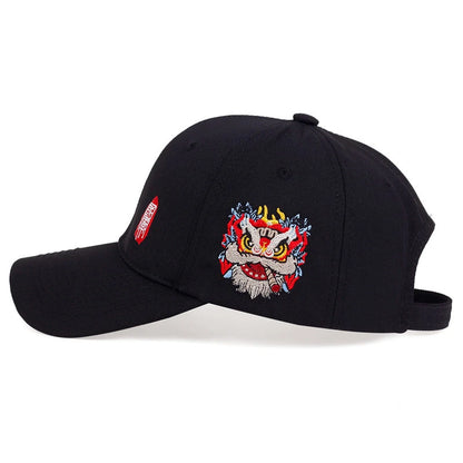 Baseball Cap Chinese Style Embroidery Sun Caps Men Women Unisex-Teens Embroidered Snapback Flat Hip
