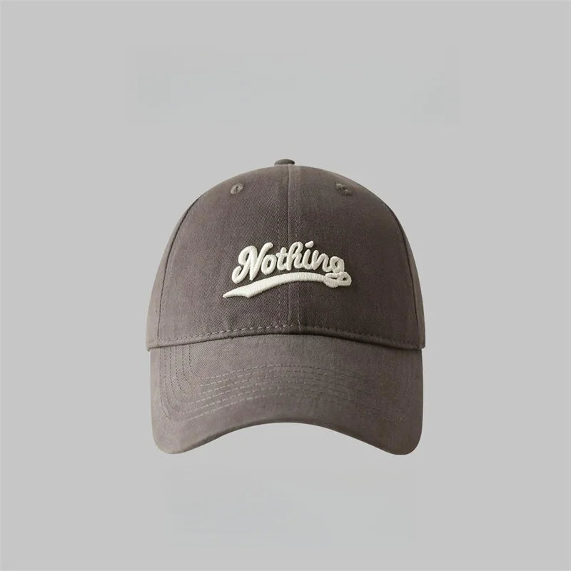 Letter Embroidery Baseball Hat Women Men Sunscreen Outdoor Sunshade Peaked Caps Solid Color Visors