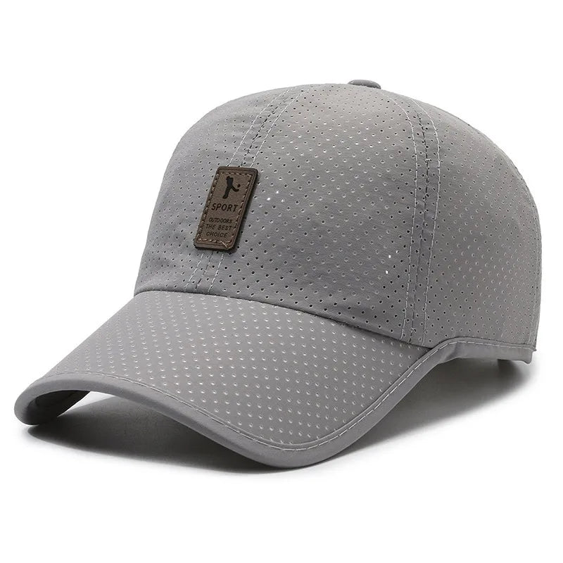 Quick-Drying Men Mesh Baseball Caps Spring Summer Male Breathable Snapback Hats Black Sport Dad
