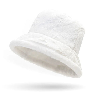 Cozy Faux Fur Bucket Hats - Soft, Warm, and Stylish Fisherman Caps with Adjustable Chin Strap, Perfect for Autumn & Winter Outdo