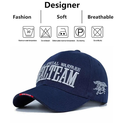 Sealteam Letter Embroidery Baseball Caps Spring Autumn Outdoor Adjustable Casual Hats Sunscreen Hat