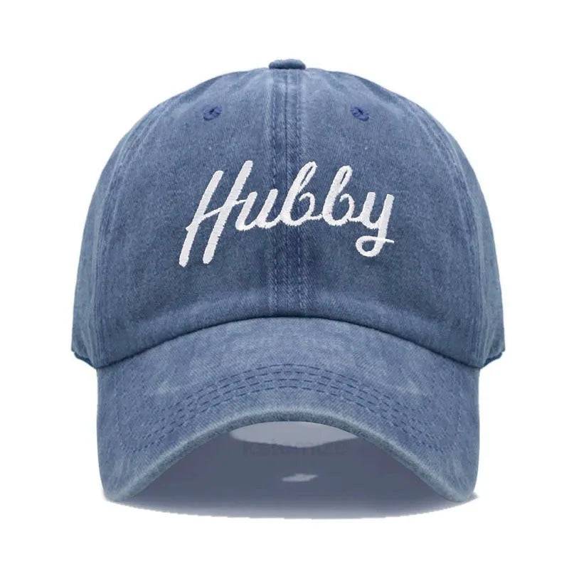 Embroidered Wifey Hubby Hat Soft Cotton Adjustable Couple Baseball Cap Men Women Wholesale