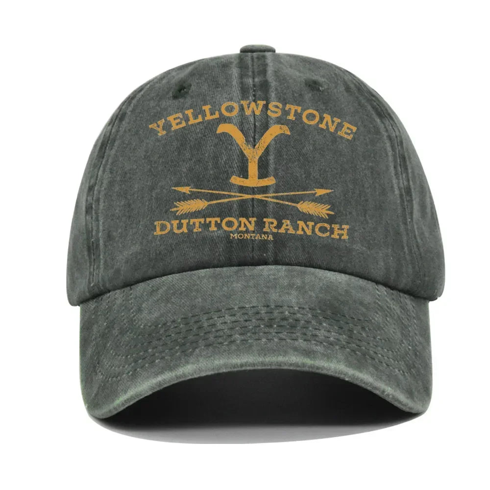 YELLOWSTONE Dutton Ranch Baseball Cap Snapback Sun Hat Spring Autumn Baseball Cap Sport Hip Hop Fitted Cap Hats for Men Women