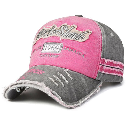 56-60cm Adjustable Retro Old Caps Men Embroidered Letter Baseball 1969 Edged Sports Outdoor Women S