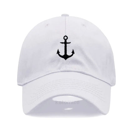 Anchor Embroidered Baseball Cap Women Men Adjustable Soft Washed Cotton Dad Hat Unisex Classic Golf