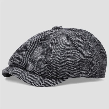 Retro British Style Newsboy Cap Men Vintage Luxury Unisex Octagonal Flat Capcotton Ascot Caps Khaki