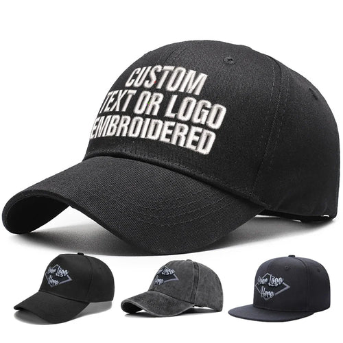 Emrojentia Custom Embroidered Caps Hats - Personalized Logo Or Text- Ideal Business