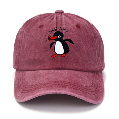 New Pingu Pinga Penguin TV Print Baseball Caps Unisex Washed Denim Noot Dad Cap Men Women 100% Cotton Visor Protection Snapback