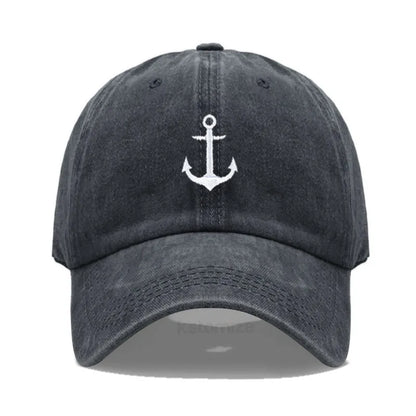 Anchor Embroidered Baseball Cap Women Men Adjustable Soft Washed Cotton Dad Hat Unisex Classic Golf
