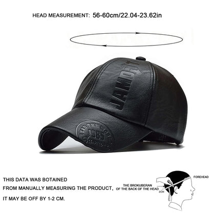 Unisex 1985 Letter Imprinting Leather Baseball Caps Spring Autumn Outdoor Adjustable Casual Hats
