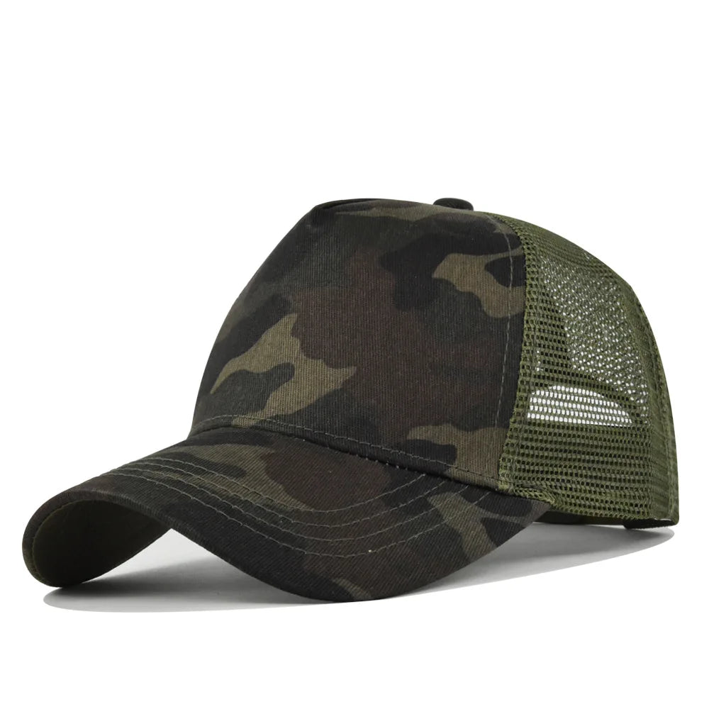 Sunhat Outdoors Trucker Hat Cotton Mesh Breathablebaseball Cap Women Men Summer Sunshade Meshcap