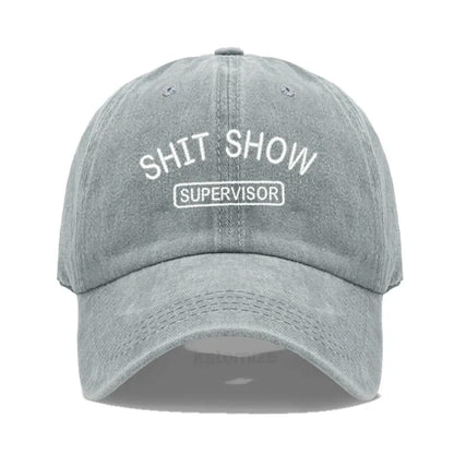 Men S Baseball Cap Women Sport Golf Caps Man Washed Cotton Shit Show Supervisor Embroidery Dad Hat