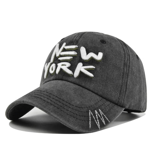 York Baseball Caps Washed Cotton Hat Men Women Gorras Snapback Sun Protection Casquette Dad Outdoors