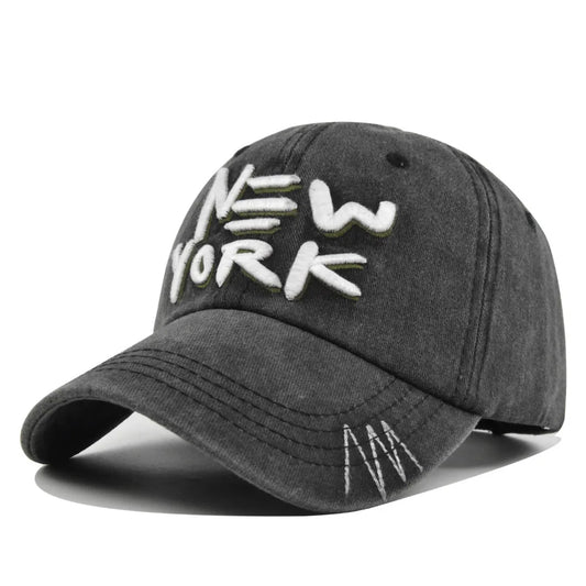 York Baseball Caps Washed Cotton Hat Men Women Gorras Snapback Sun Protection Casquette Dad Outdoors