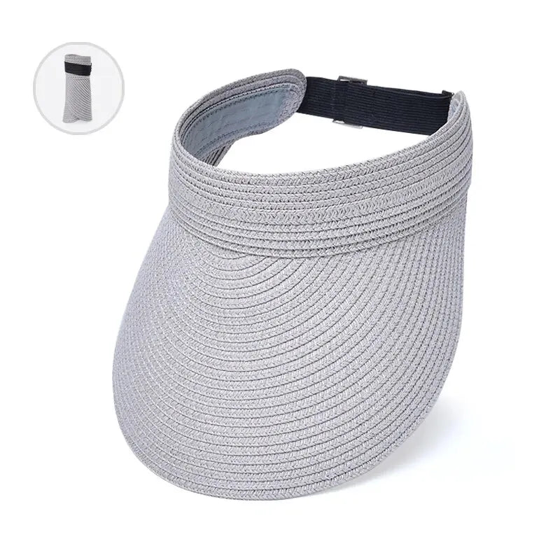 Xinbaoguan 100% Straw Knitted8222Summer Women's New Sunscreen Hat with Large Eaves and Hair Hoops Straw Hat Fashion Open Top Hat