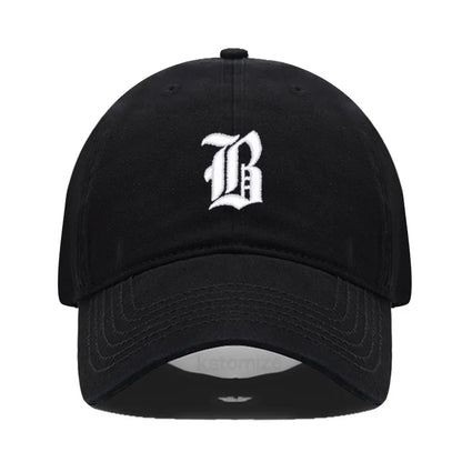 Old English Letter A-Z Embroider Baseball Cap Men Womne Soft Cotton Team Sport Visors Snapback Caps