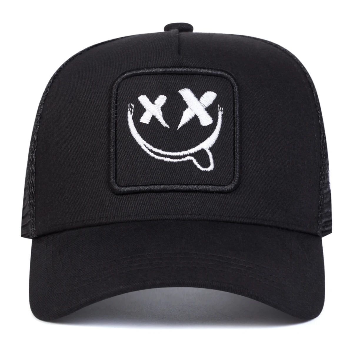 Unisex Xx Smiling Face Embroidery Baseball Net Caps Spring Summer Outdoor Adjustable Casual Hats Hip