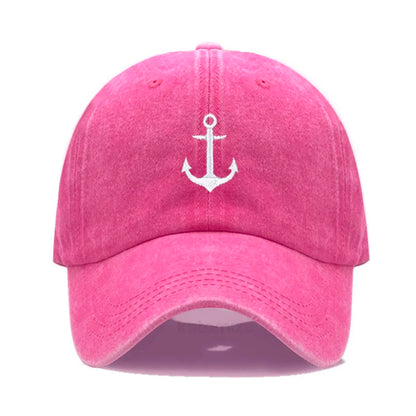 Anchor Embroidered Baseball Cap Women Men Adjustable Soft Washed Cotton Dad Hat Unisex Classic Golf