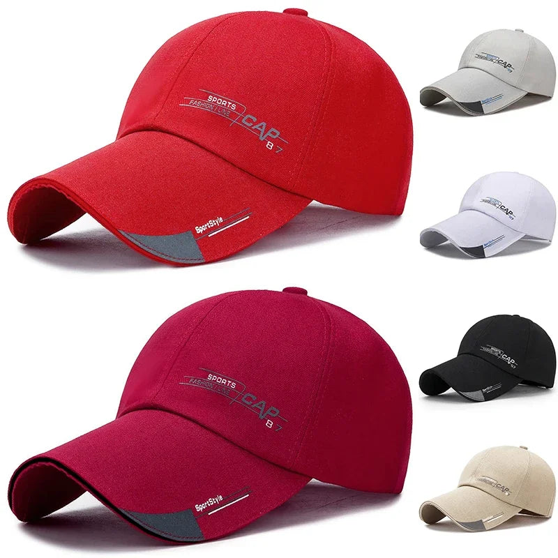 Unisex Baseball Caps Simple Design Extended Brim Snapback Men Women Outdoor Sunscreen Sports S