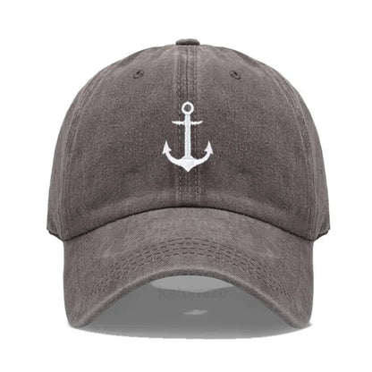 Anchor Embroidered Baseball Cap Women Men Adjustable Soft Washed Cotton Dad Hat Unisex Classic Golf