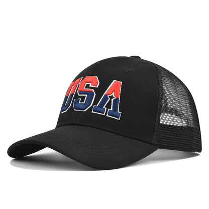 Summer Trendy American Mesh Baseball Cap Men Women Adjustable Retro Hip Hop Streetwear Sun