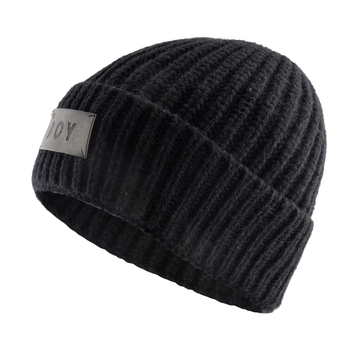 KKISSBAOBEI Winter Beanie Men Knitted Warm Hat Outdoor Casual Skullies Beanies Thick Double Layers Hat Fashion Beanie
