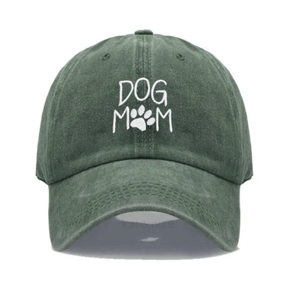 Dog Mom Embroidered Baseball Cap Women Men Adjustable Soft Cotton Dad Hat Unisex Classic Golf Caps
