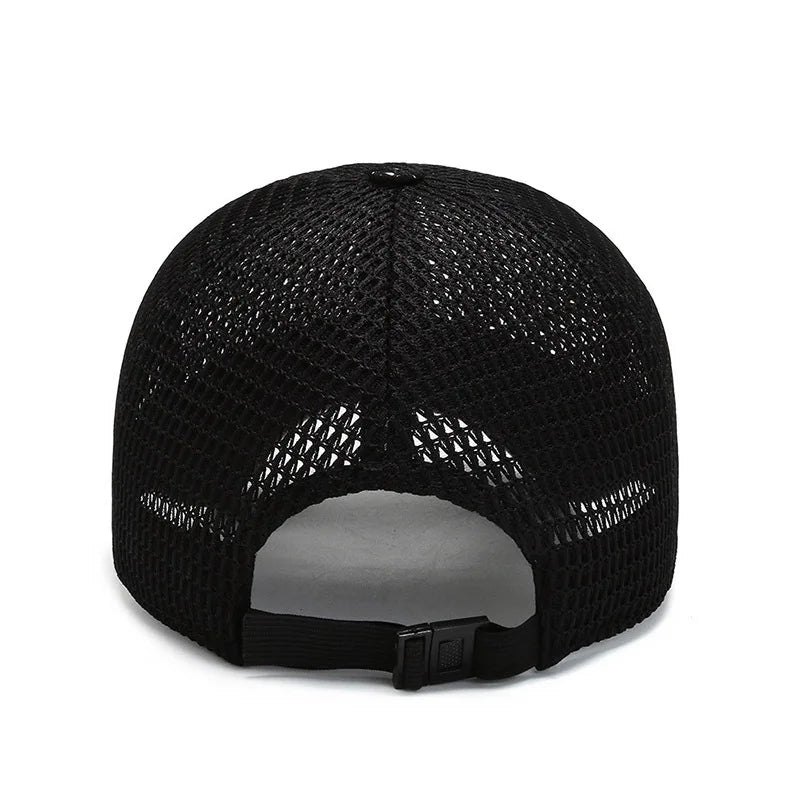 Men's Mesh Baseball Cap Breathable Summer Caps Dad Hat Outdoor Fishing Hats Bone Gorras Snapback Trucker Cap