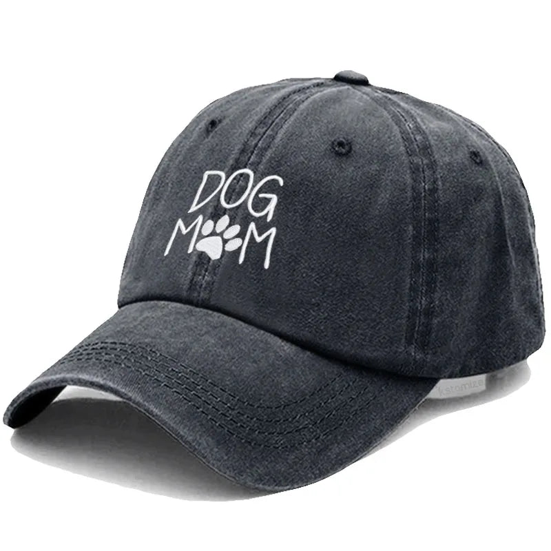 Dog Mom Embroidered Baseball Cap Women Men Adjustable Soft Cotton Dad Hat Unisex Classic Golf Caps