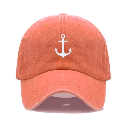 Anchor Embroidered Baseball Cap Women Men Adjustable Soft Washed Cotton Dad Hat Unisex Classic Golf