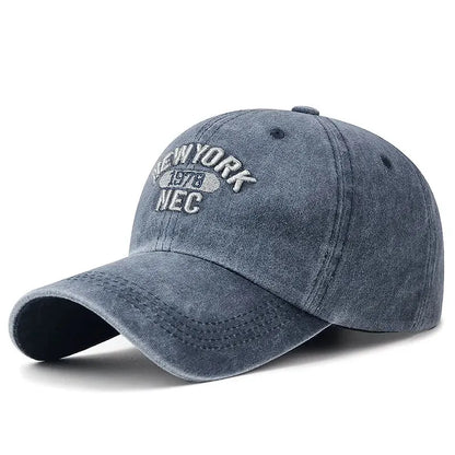 Baseball Cap Korean Washed Cotton Soft Top Hat Four Seasons Men's And Women's Embroidered American Letter Cap