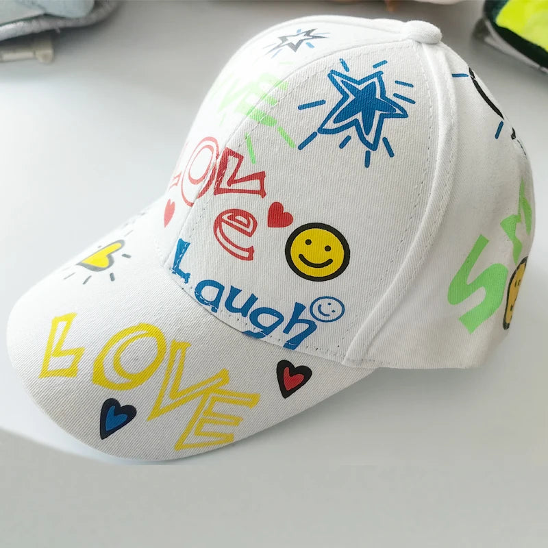 Graffiti Printing Baseball Cap Outdoor Cotton Casquatte Hat Men Women Summer Caps Adjustable Letter