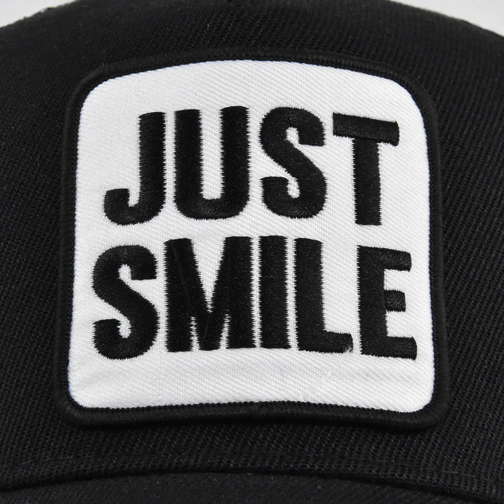 Letters Embroidered Mesh Baseball Cap Men Women Hip Hop Snapback Adjustable Outdoor Sports